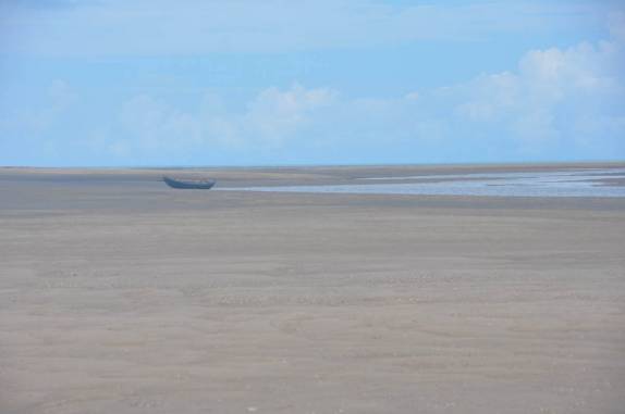 Maré bem baixa na partida de Tatajuba - CE